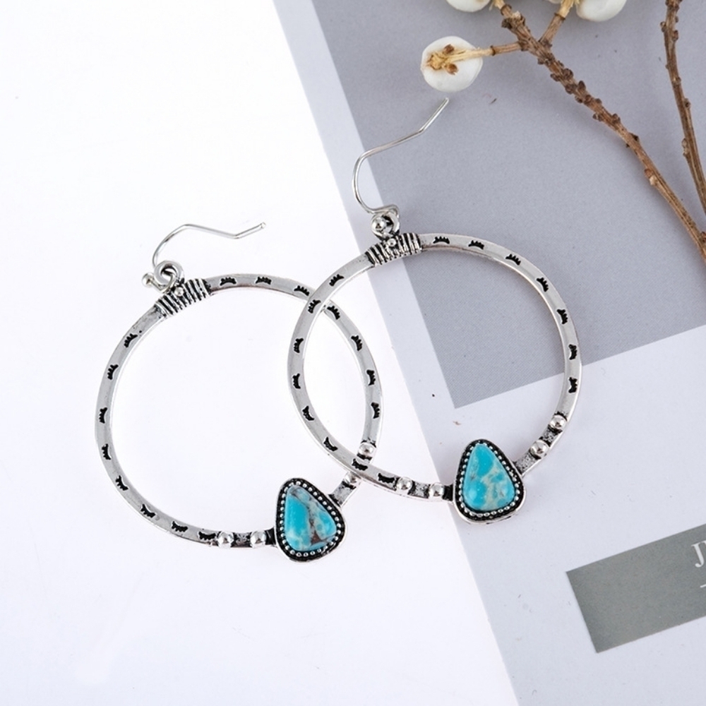 Boho Silver Drop Earrings New - Picture 4 of 5